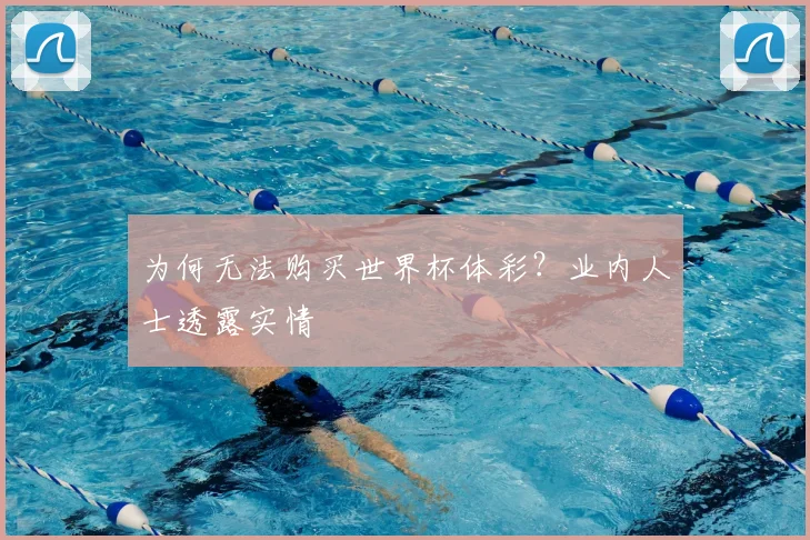 为何无法购买世界杯体彩？业内人士透露实情